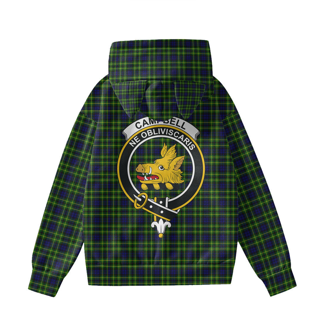 Campbell of Breadalbane Modern Tartan Crest Hoodie Decorative Ears