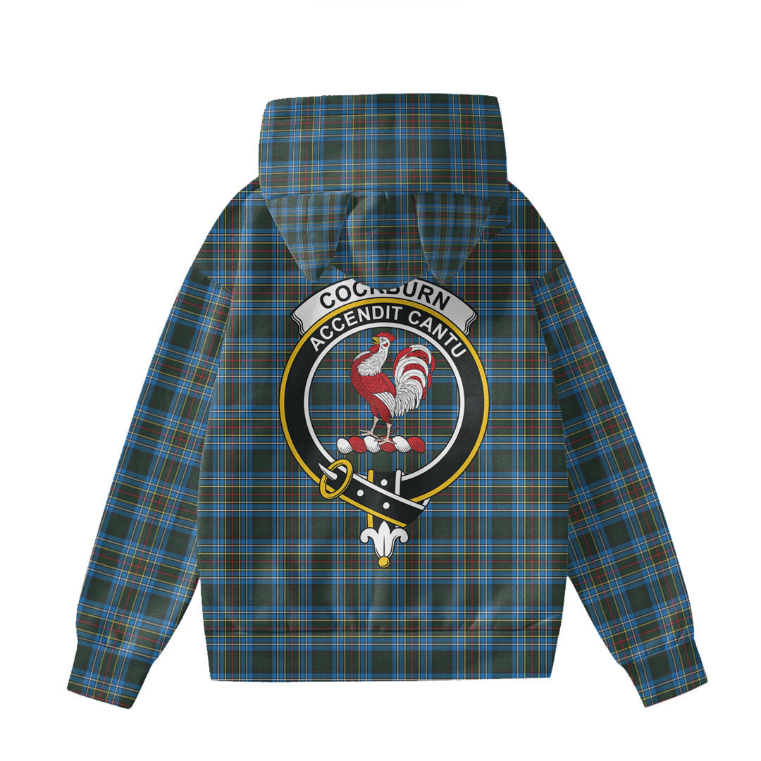 Cockburn Modern Tartan Crest Hoodie Decorative Ears