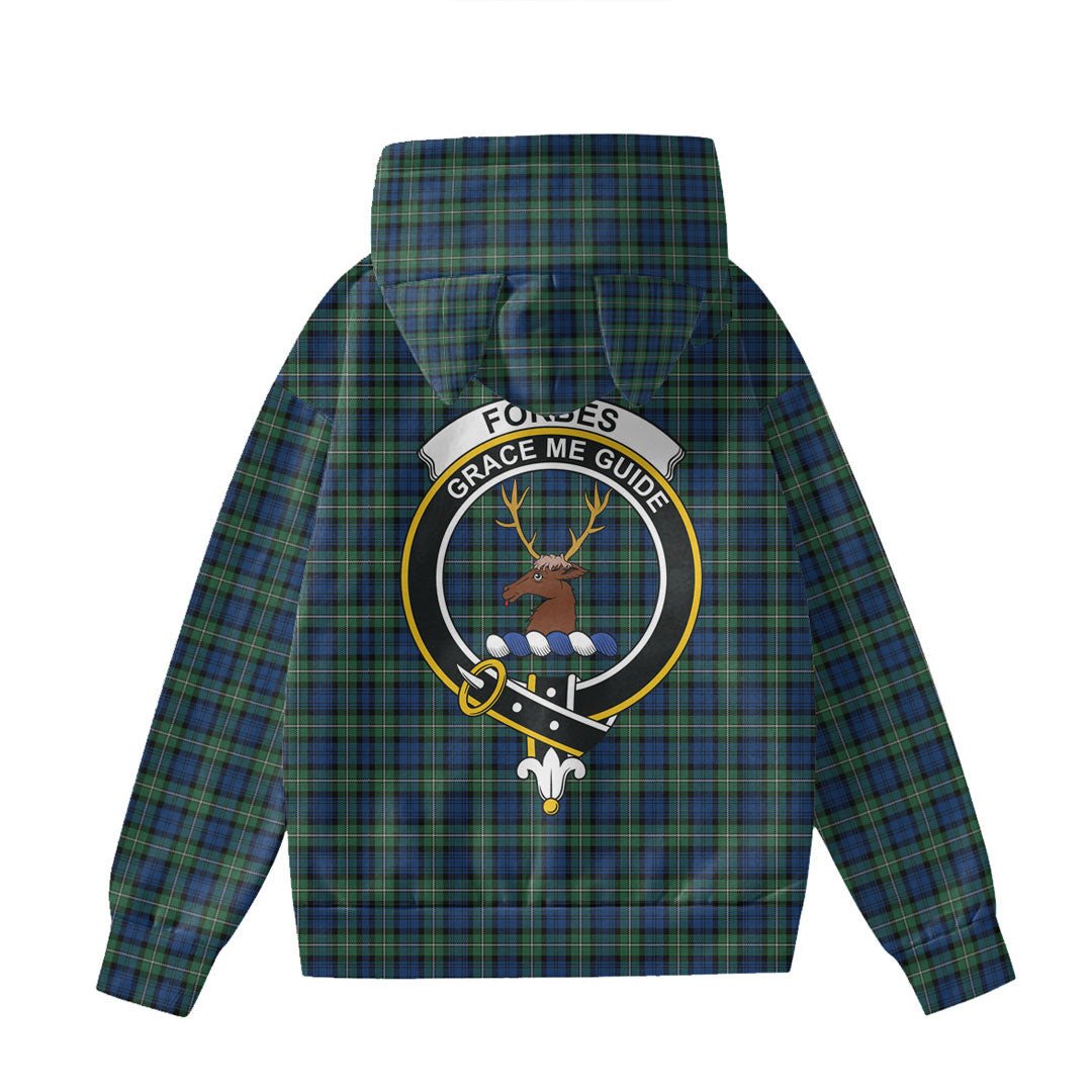 Forbes Ancient Tartan Crest Hoodie Decorative Ears