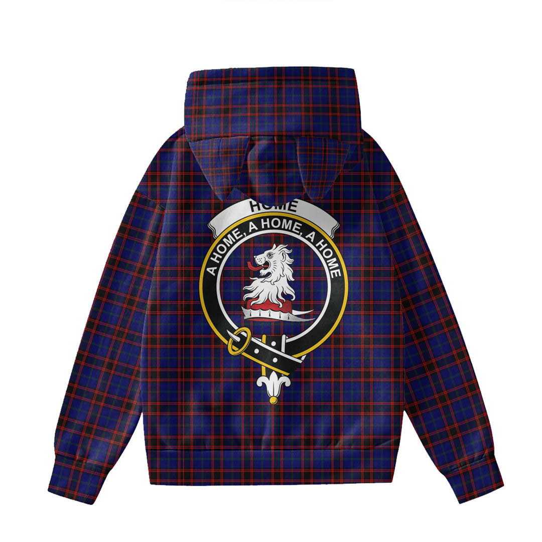 Home Modern Tartan Crest Hoodie Decorative Ears