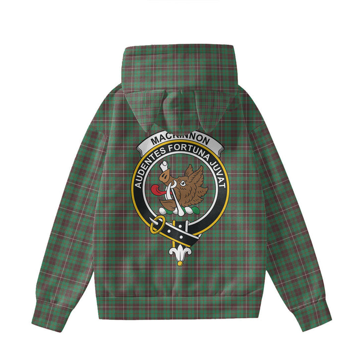 MacKinnon Hunting Ancient Tartan Crest Hoodie Decorative Ears