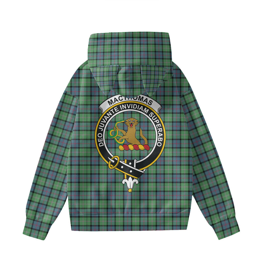 MacThomas Ancient Tartan Crest Hoodie Decorative Ears