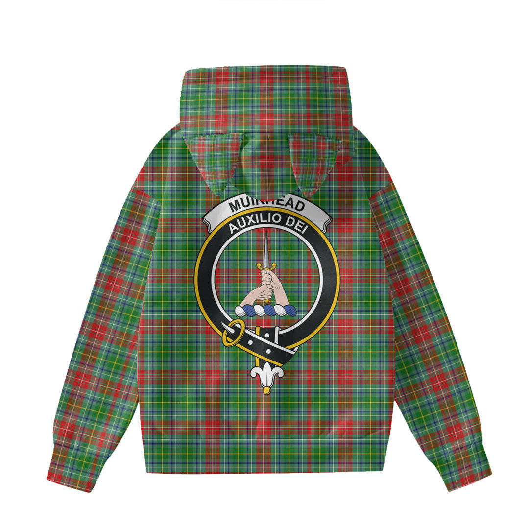 Muirhead Tartan Crest Hoodie Decorative Ears