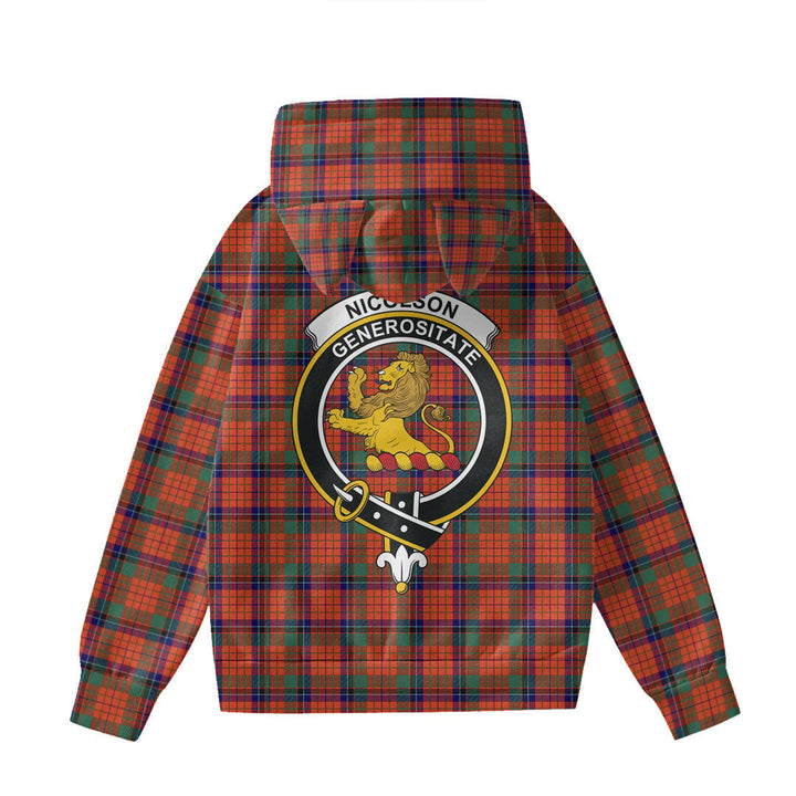 Nicolson Ancient Tartan Crest Hoodie Decorative Ears