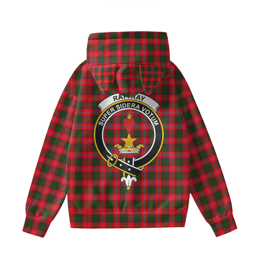 Rattray Modern Tartan Crest Hoodie Decorative Ears