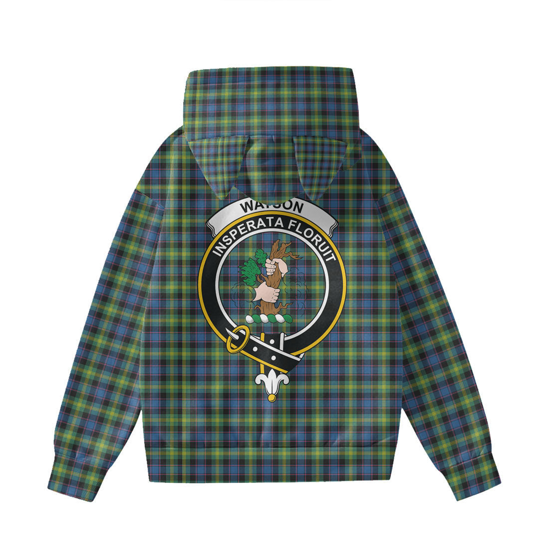 Watson Ancient Tartan Crest Hoodie Decorative Ears