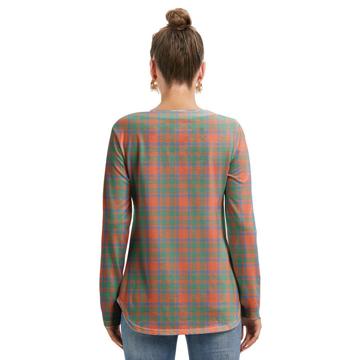 MacKintosh Ancient Tartan Crest Long Sleeve Neckline Tie Sweatshirt