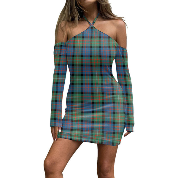 MacDonnell of Glengarry Ancient Tartan Plaid Halter Lace-up Dress