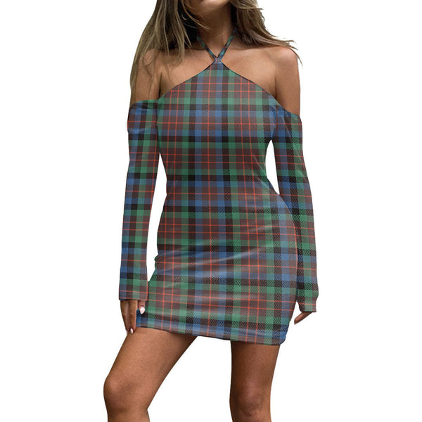 MacDuff Hunting Ancient Tartan Plaid Halter Lace-up Dress
