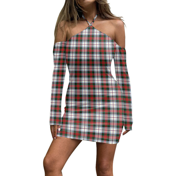 MacDuff Dress Modern Tartan Plaid Halter Lace-up Dress