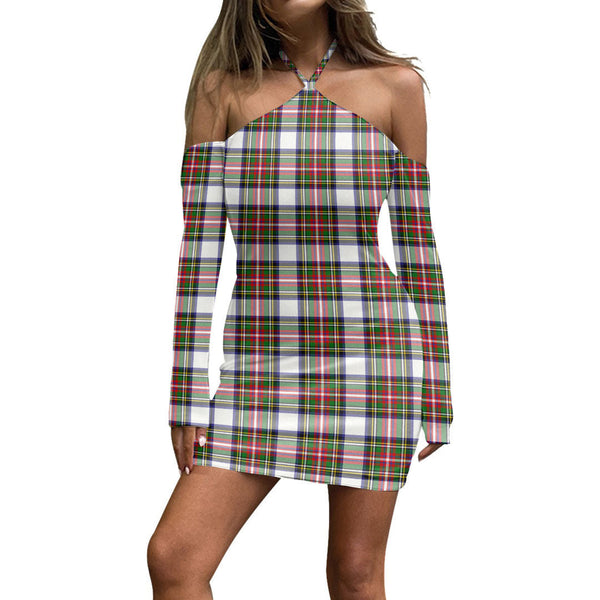 Stewart Dress Modern Tartan Plaid Halter Lace-up Dress
