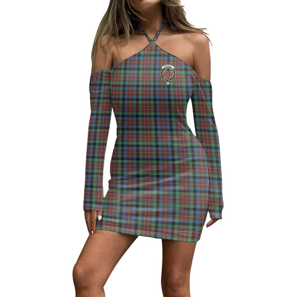 MacDuff Hunting Ancient Tartan Crest Halter Lace-up Dress