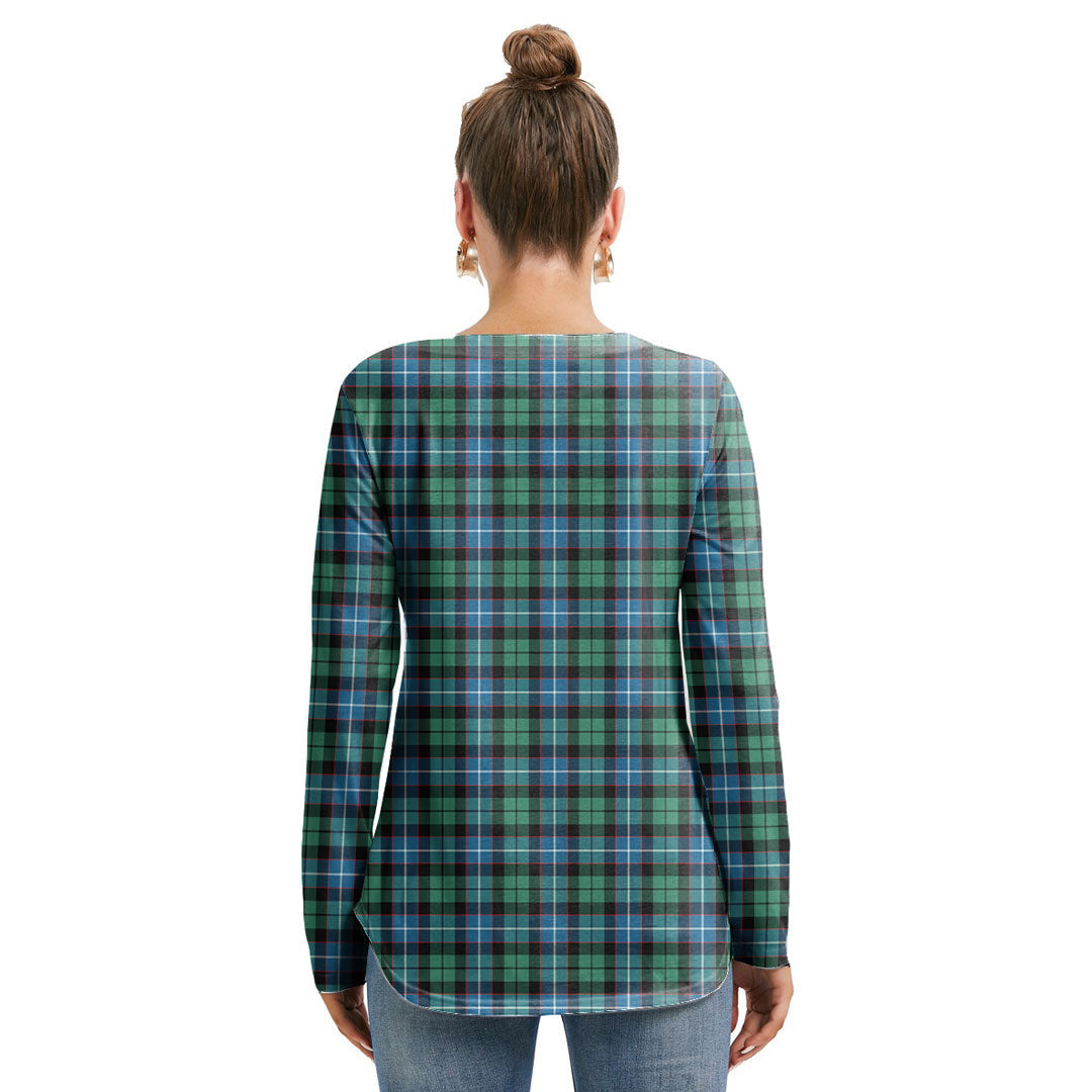 Galbraith Ancient Tartan Crest Long Sleeve Neckline Tie Sweatshirt