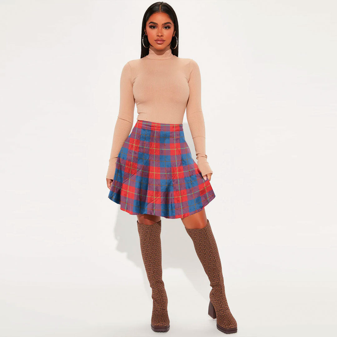 Galloway Red Tartan Plaid Mini Skirt