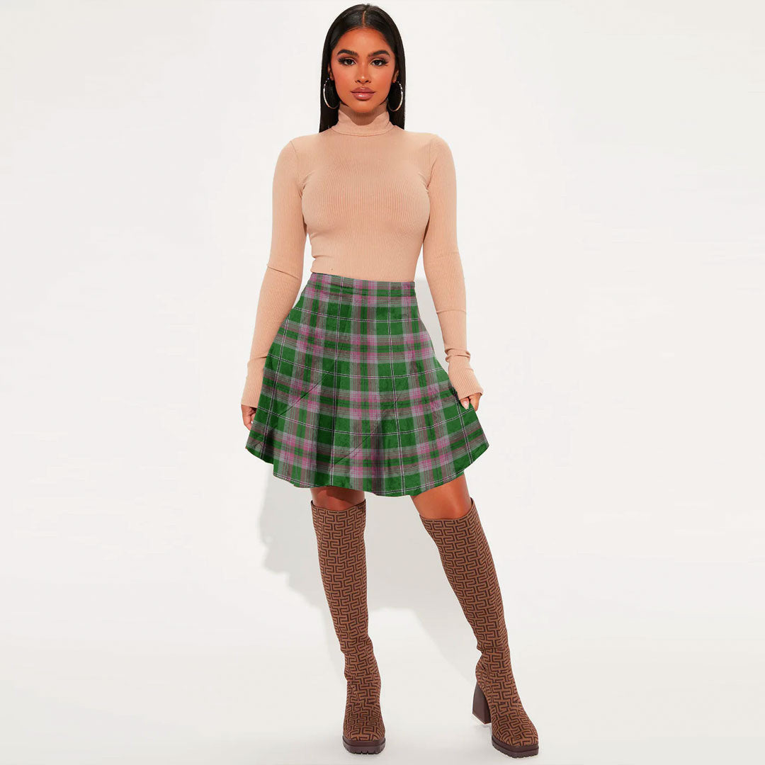 Gray Hunting Tartan Plaid Mini Skirt