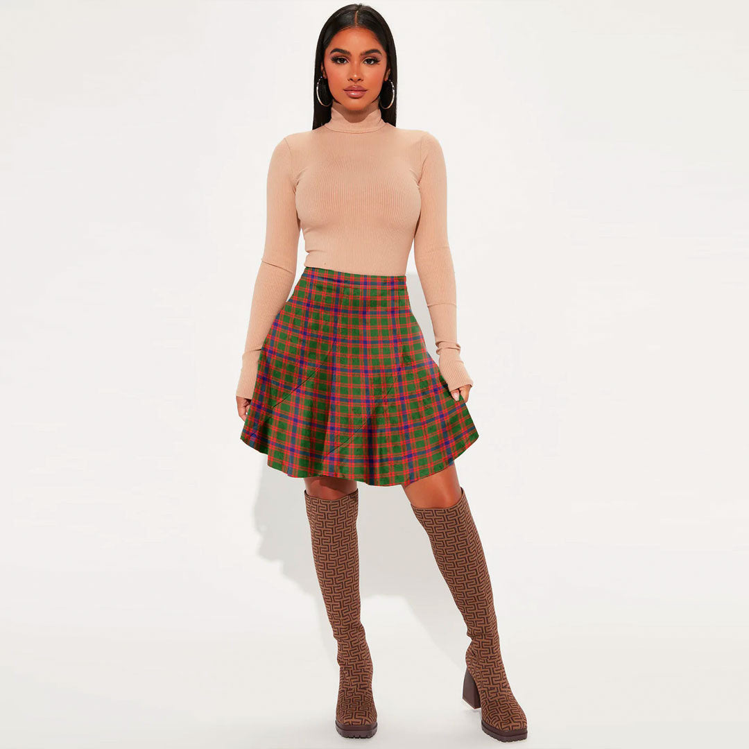 Skene Modern Tartan Plaid Mini Skirt