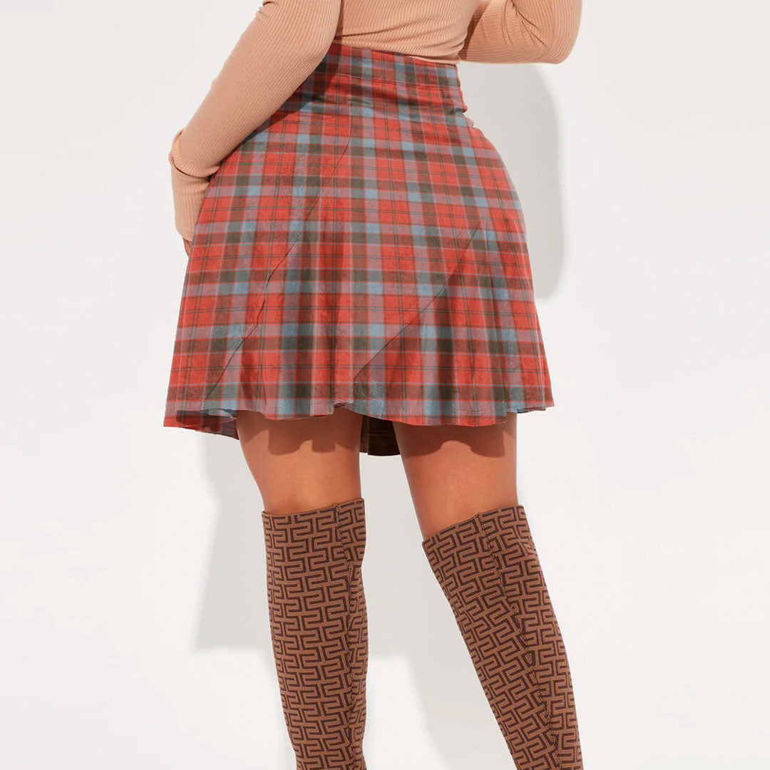 Robertson Weathered Tartan Crest Mini Skirt