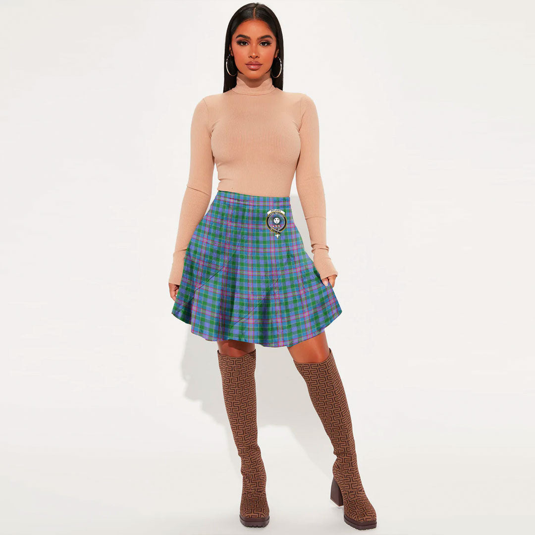 Pitcairn Hunting Tartan Crest Mini Skirt