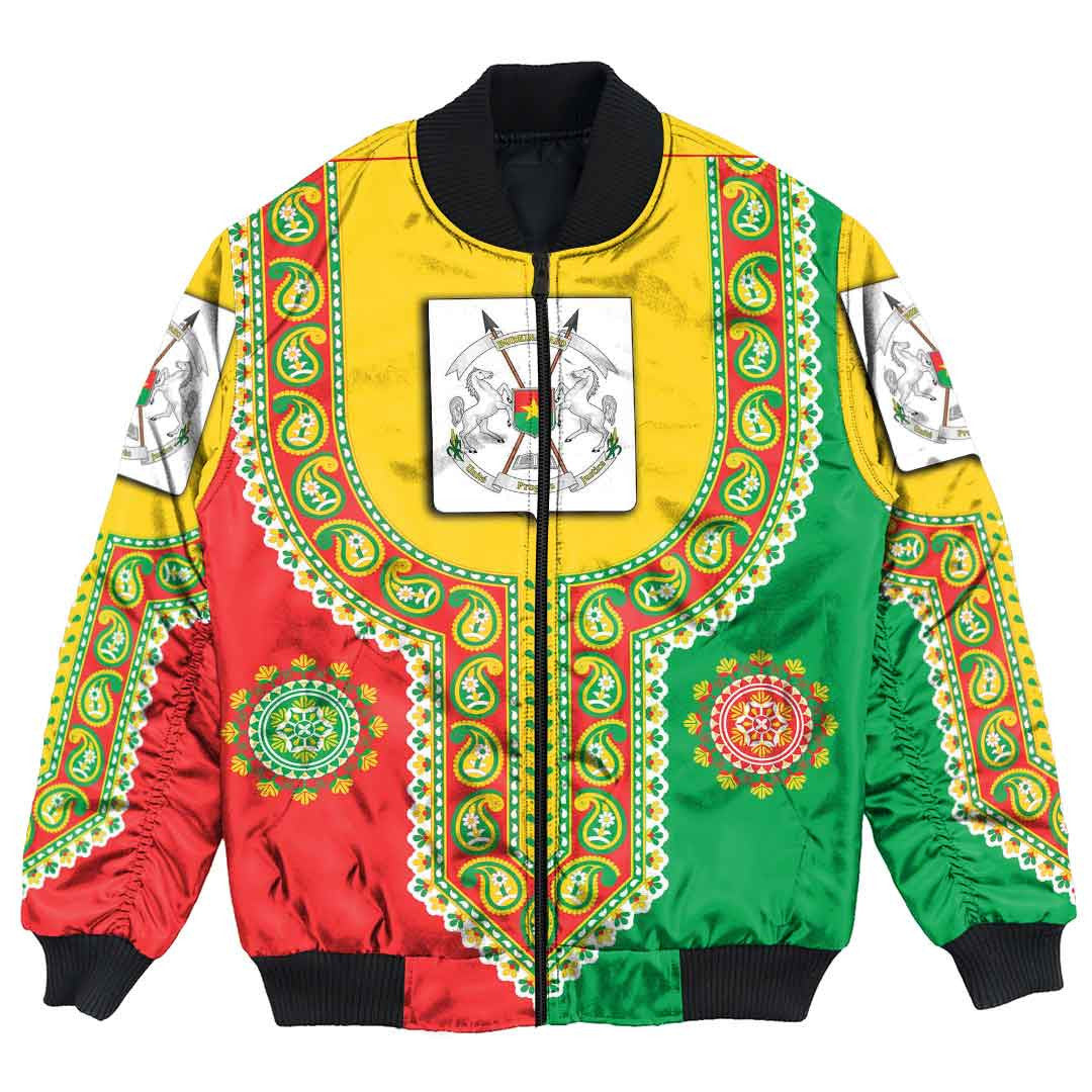 Burkina Faso Dashiki Bomber Jacket