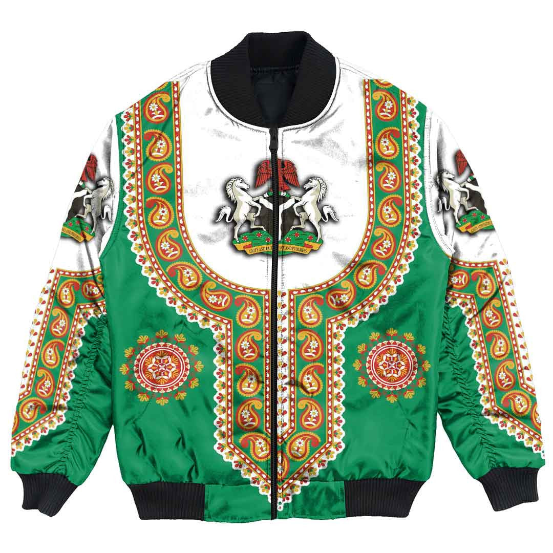 Nigeria Dashiki Bomber Jacket