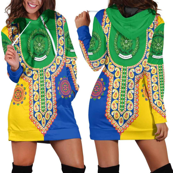 Comoros Dashiki Hoodie Dress