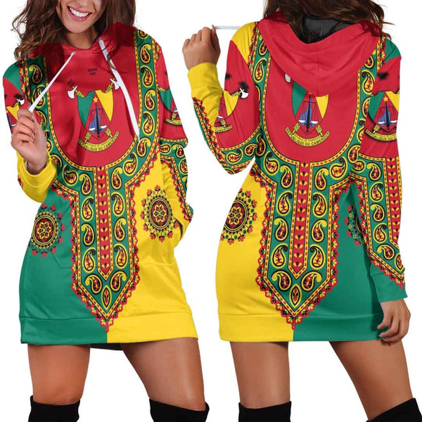 Cameroon Dashiki Hoodie Dress