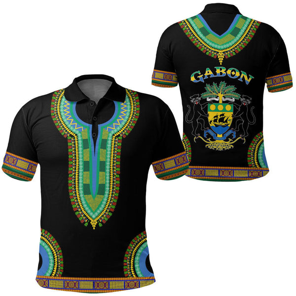 Gabon Dashiki Polo Shirts