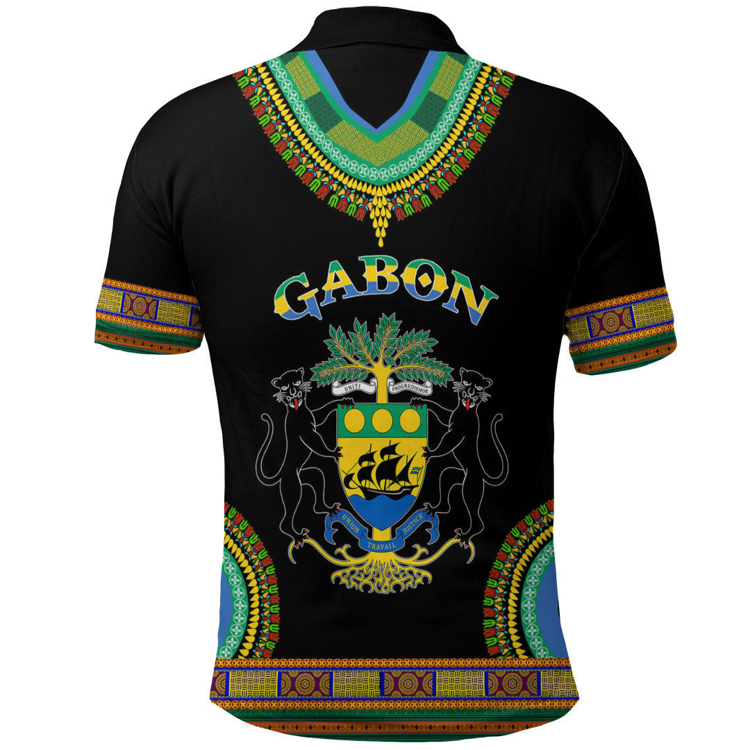 Gabon Dashiki Polo Shirts