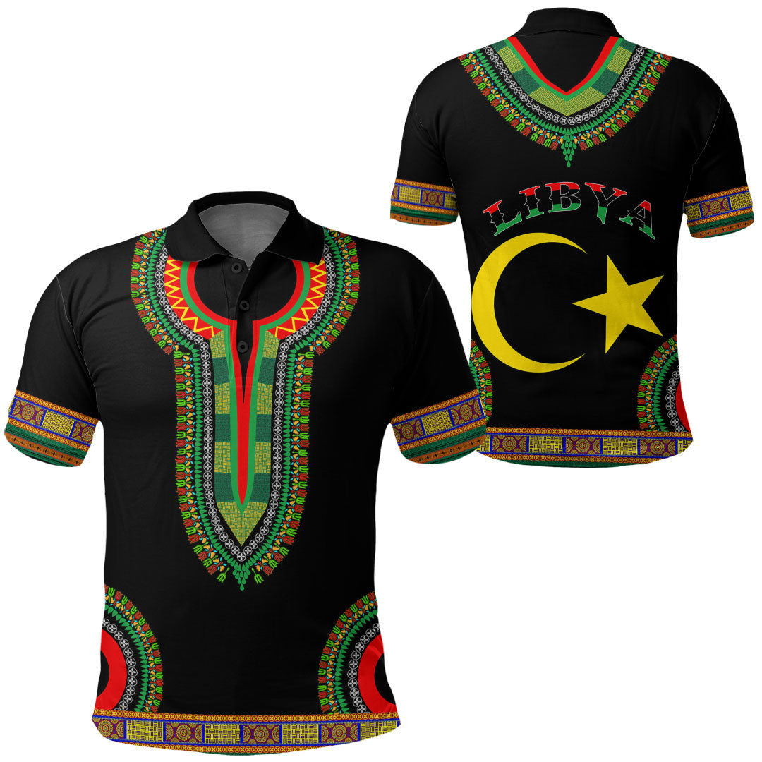 Libya Dashiki Polo Shirts