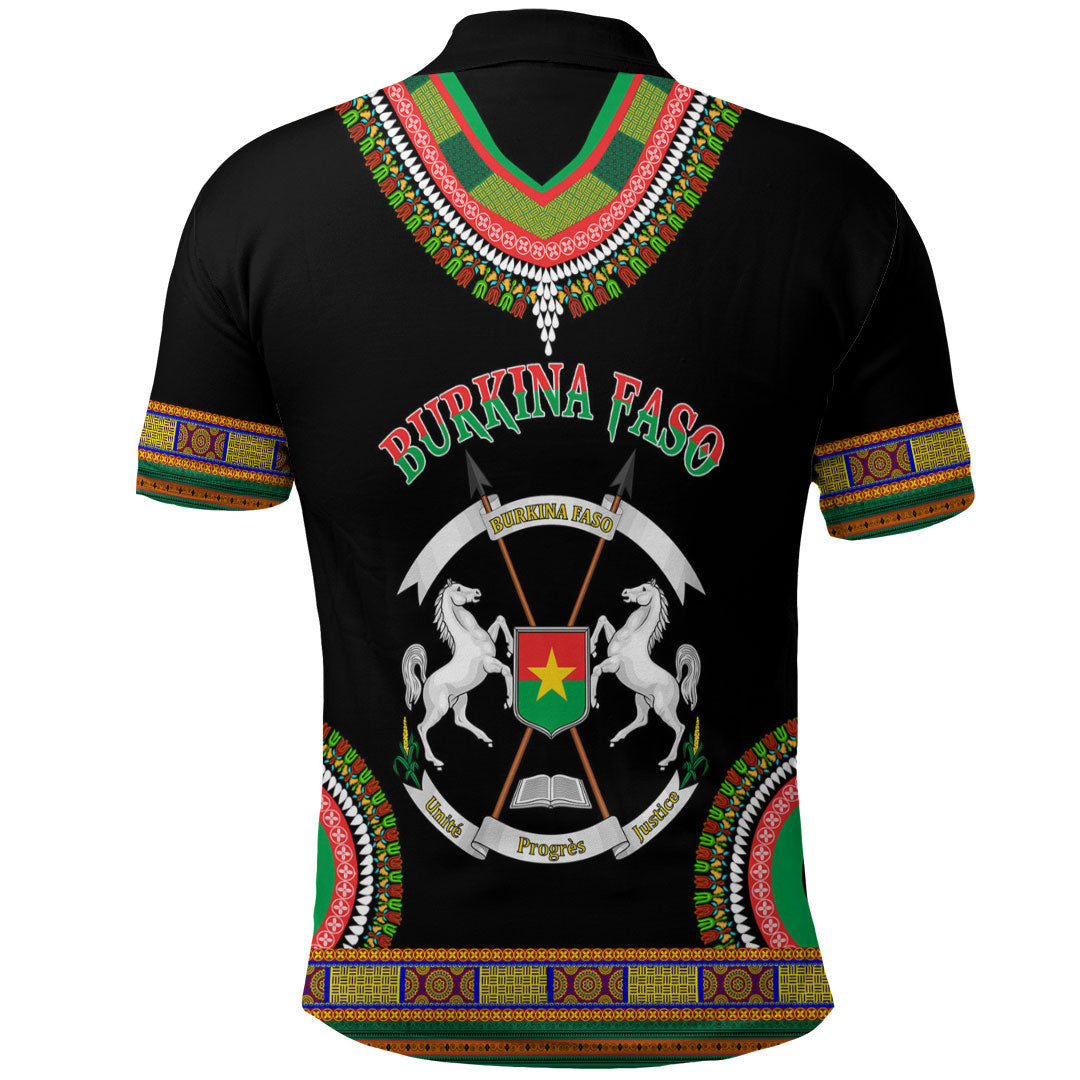 Burkina Faso Dashiki Polo Shirts