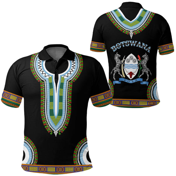 Botswana Dashiki Polo Shirts