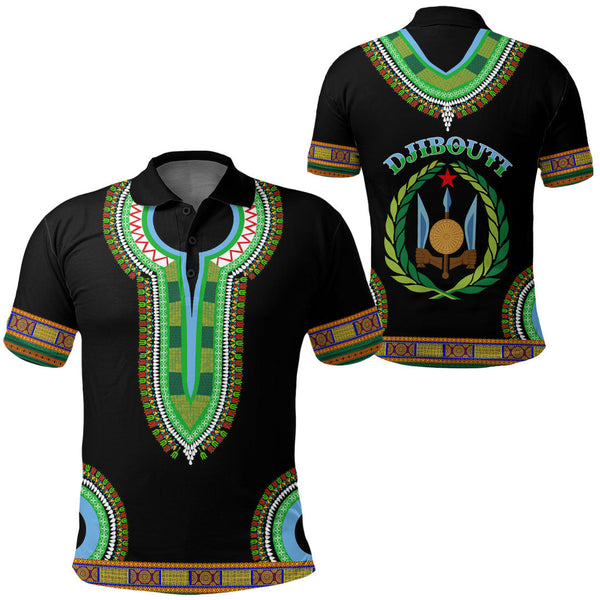 Djibouti Dashiki Polo Shirts