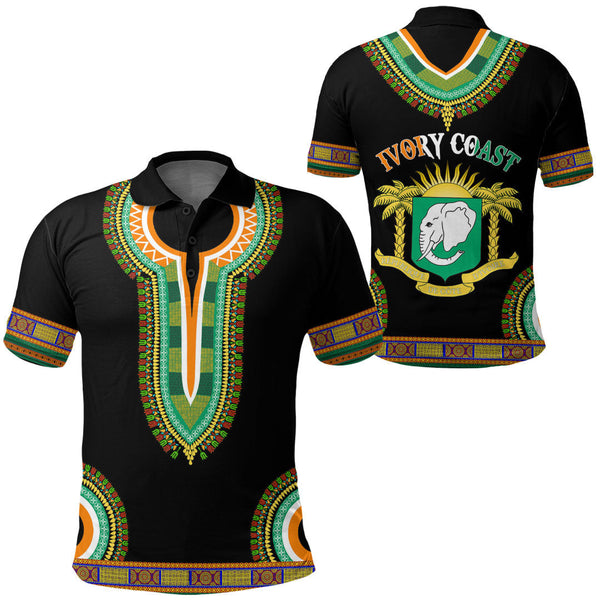 Ivory Coast Dashiki Polo Shirts