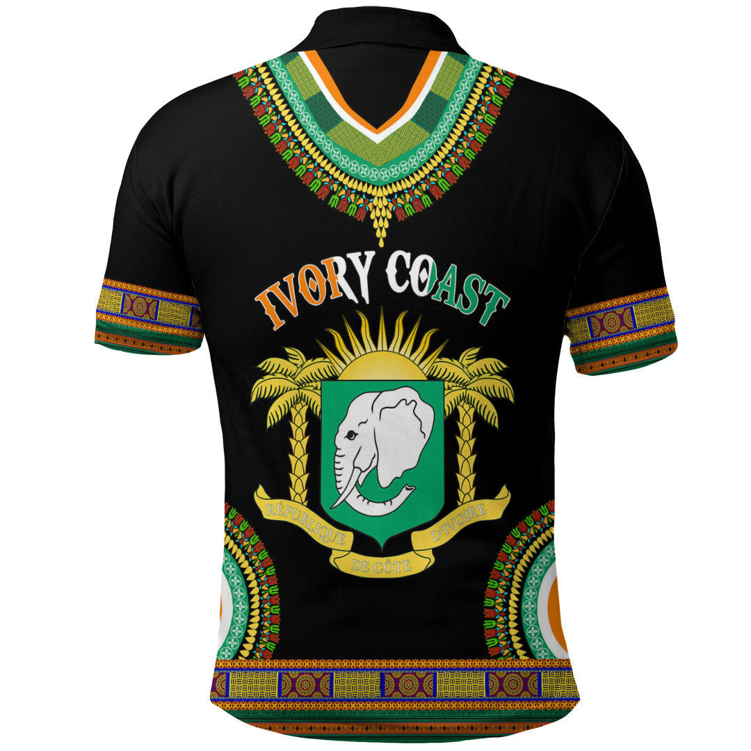 Ivory Coast Dashiki Polo Shirts