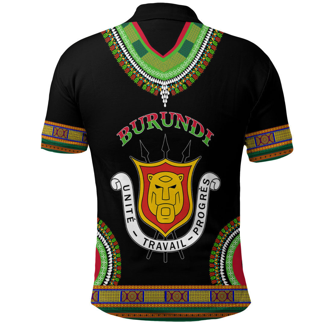 Burundi Dashiki Polo Shirts