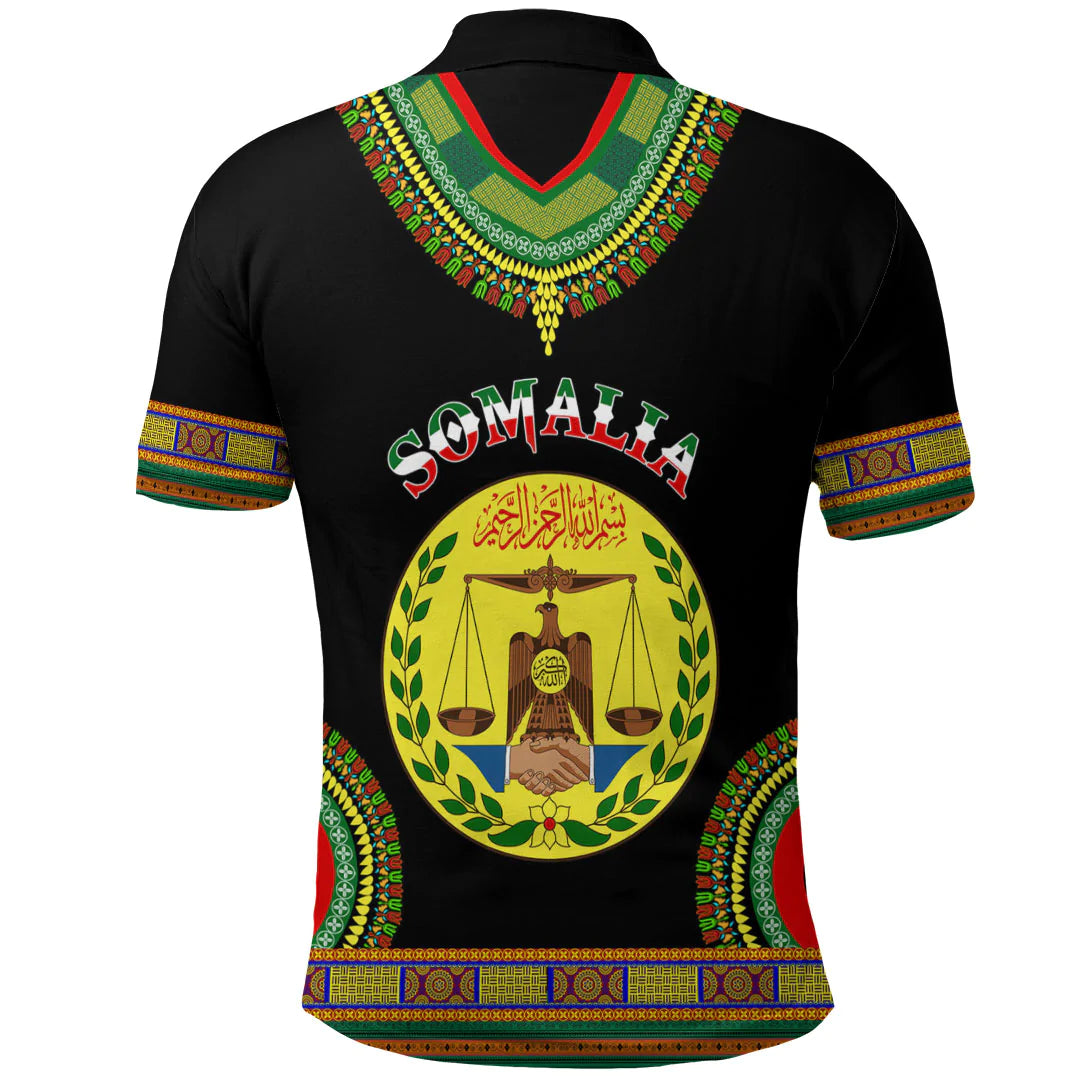 Somalia Dashiki Polo Shirts