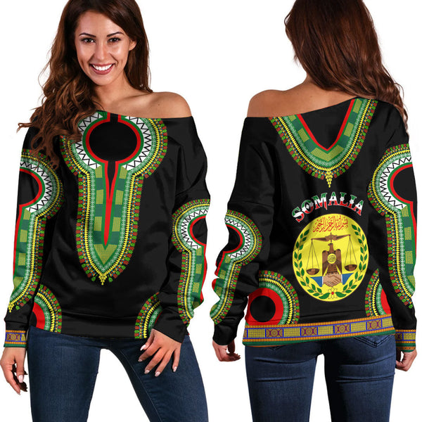 Somalia Dashiki Off Shoulder Sweatshirts