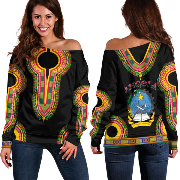 Angola Dashiki Off Shoulder Sweatshirts