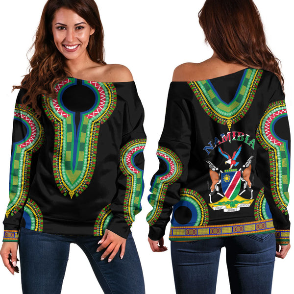 Namibia Dashiki Off Shoulder Sweatshirts