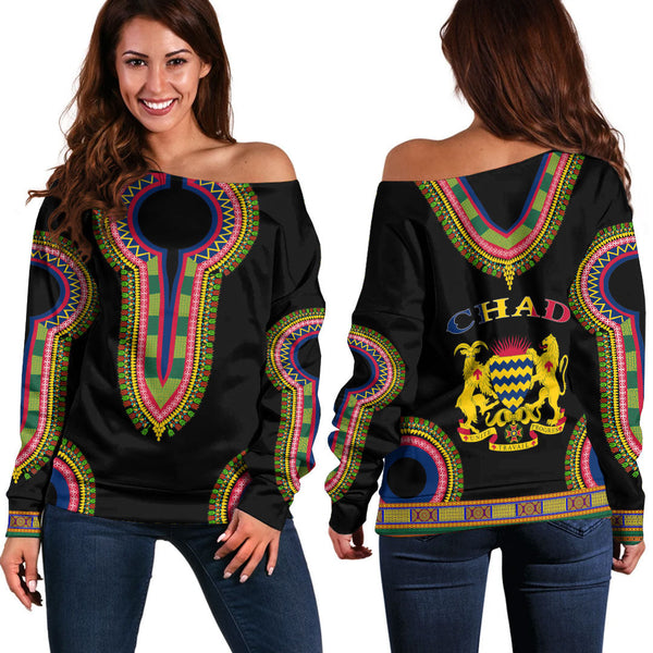 Chad Dashiki Off Shoulder Sweatshirts