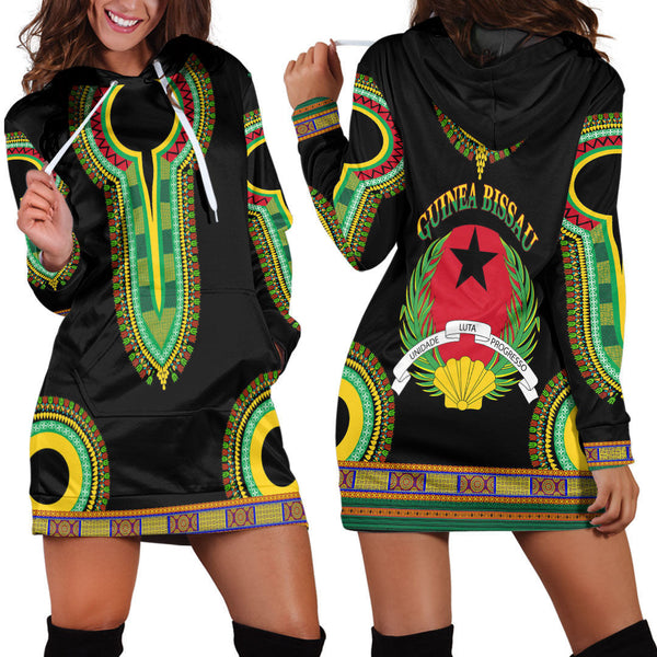 Guinea Bissau Dashiki Hoodie Dress