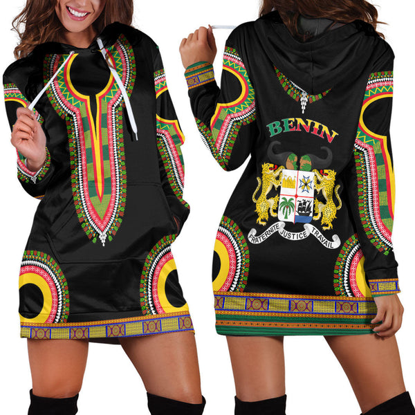 Benin Dashiki Hoodie Dress