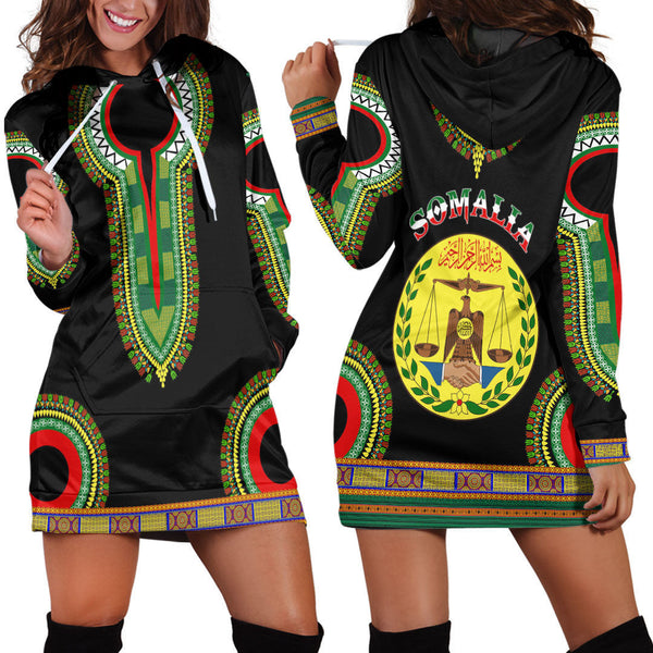 Somalia Dashiki Hoodie Dress