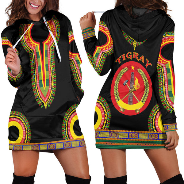 Tigray Dashiki Hoodie Dress