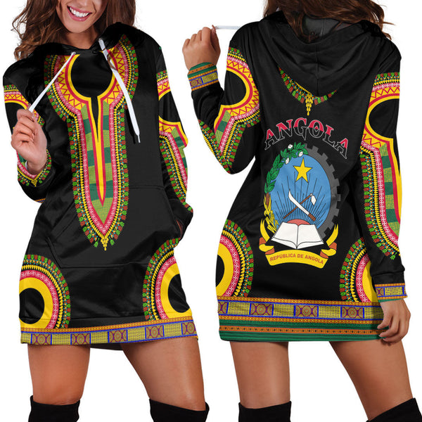 Angola Dashiki Hoodie Dress