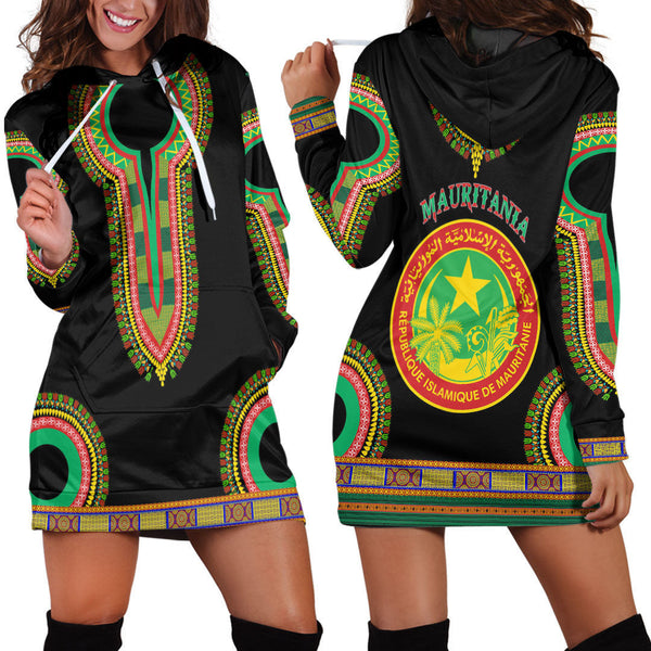 Mauritania Dashiki Hoodie Dress