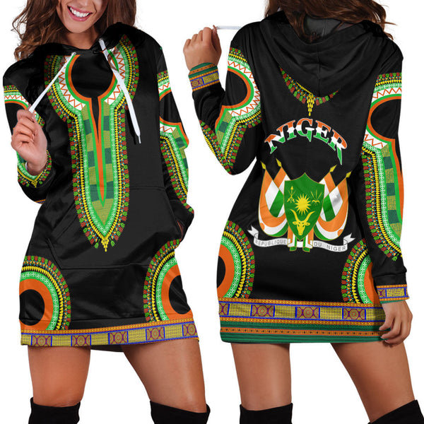 Niger Dashiki Hoodie Dress