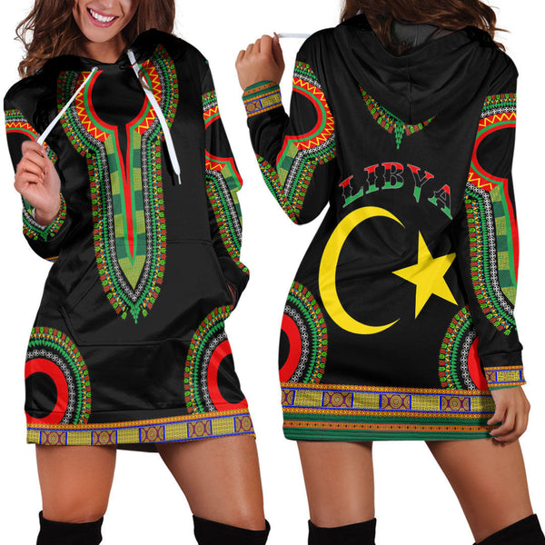 Libya Dashiki Hoodie Dress