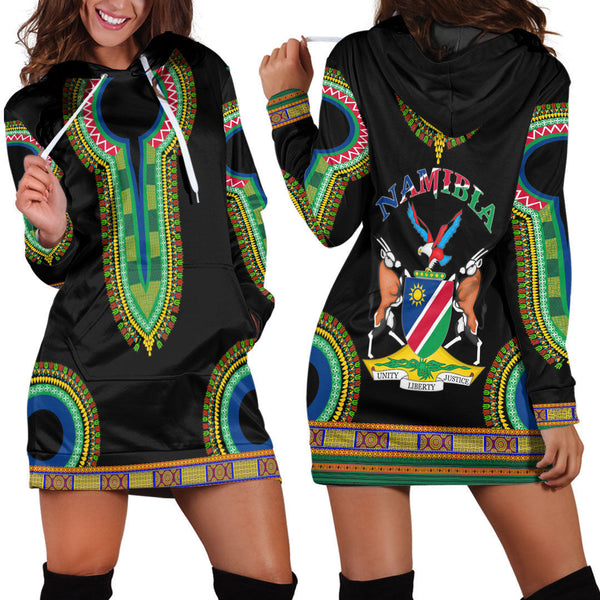 Namibia Dashiki Hoodie Dress