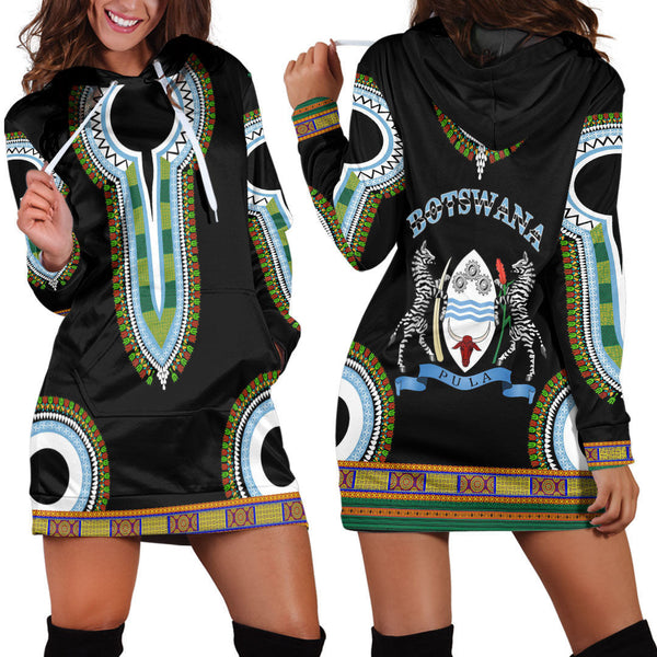 Botswana Dashiki Hoodie Dress